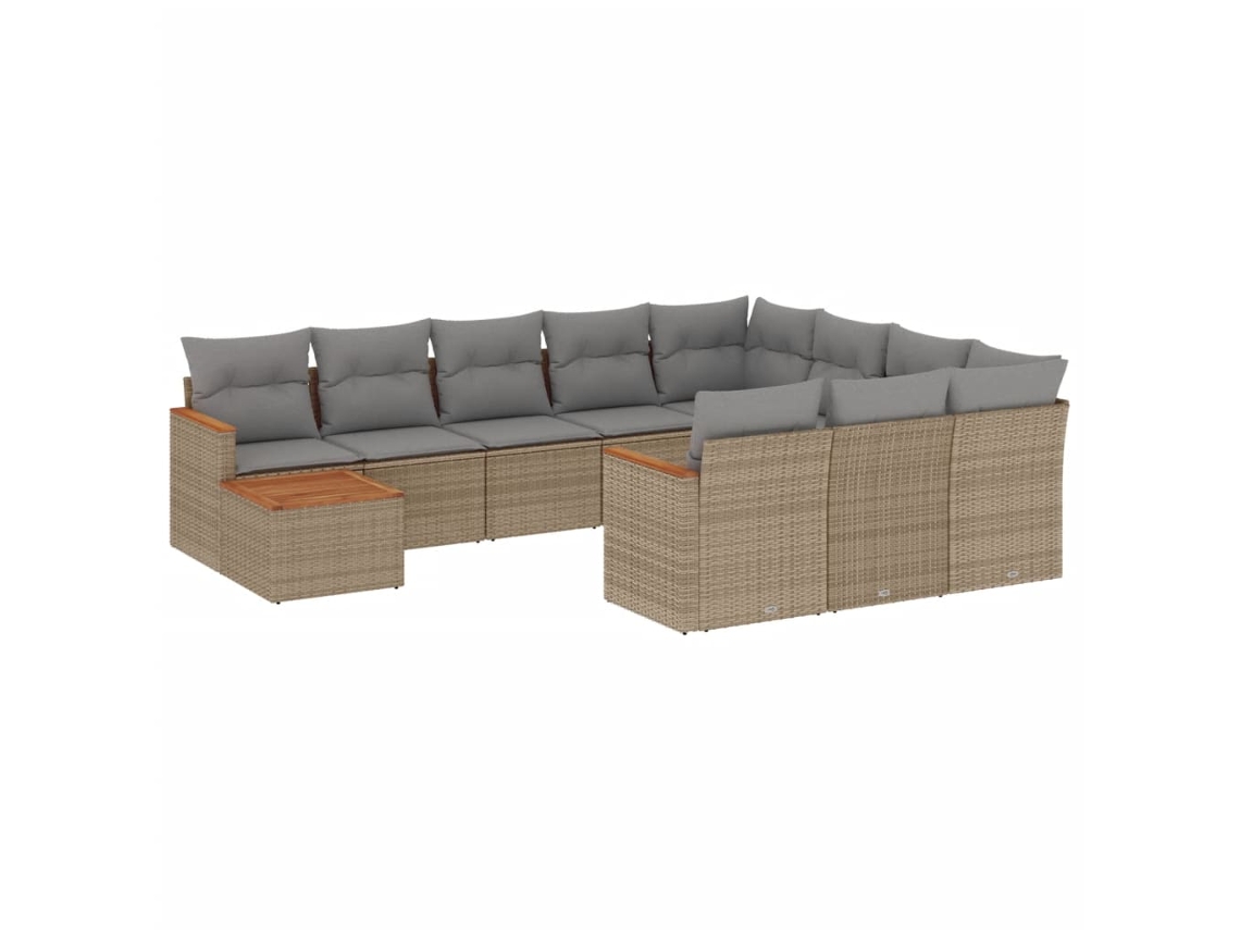 Garden Sofa Set, Garden Sofa Sets Vidaxl Bege Rattan / Vime (n/a)