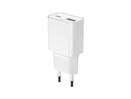 Carregador De Rede Power Delivery Gan Usb A/usb C 30w Branco Force Power