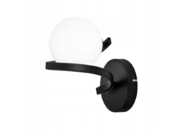 Nettlife Luz Para Banheiro Refletores De Parede G9 Bola De Vidro Preta Montada Na Parede 1 Chama Lâmpada Interior Branca