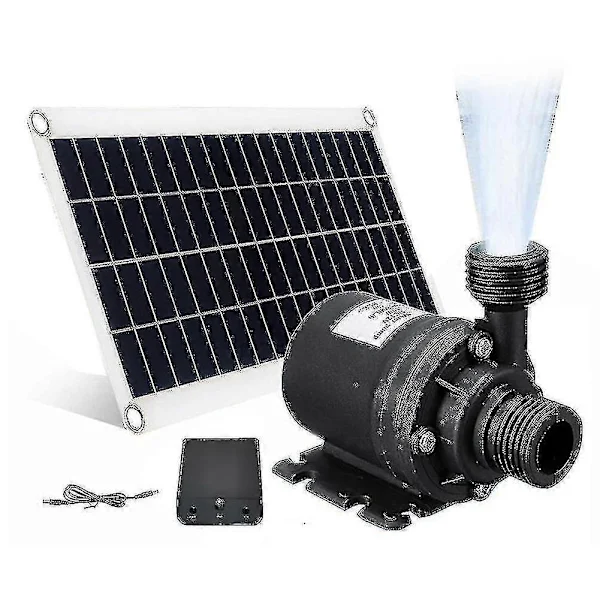 Bomba de fonte de jardim movida a energia solar - Funcionamento silencioso, 800 L/h, 12 V CC (50 W)