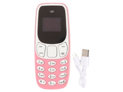 Celular Mini Dual Sim Bluetooth Desbloqueado Gsm Com Reprodutor De Música E Mudança De Voz Rosa