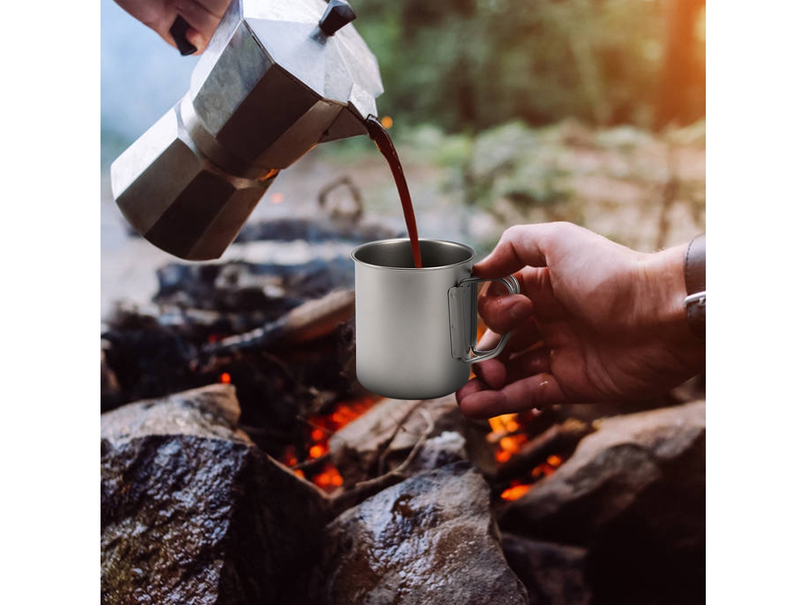 Copo de Titânio Ultraleve Portátil para Camping 300ml