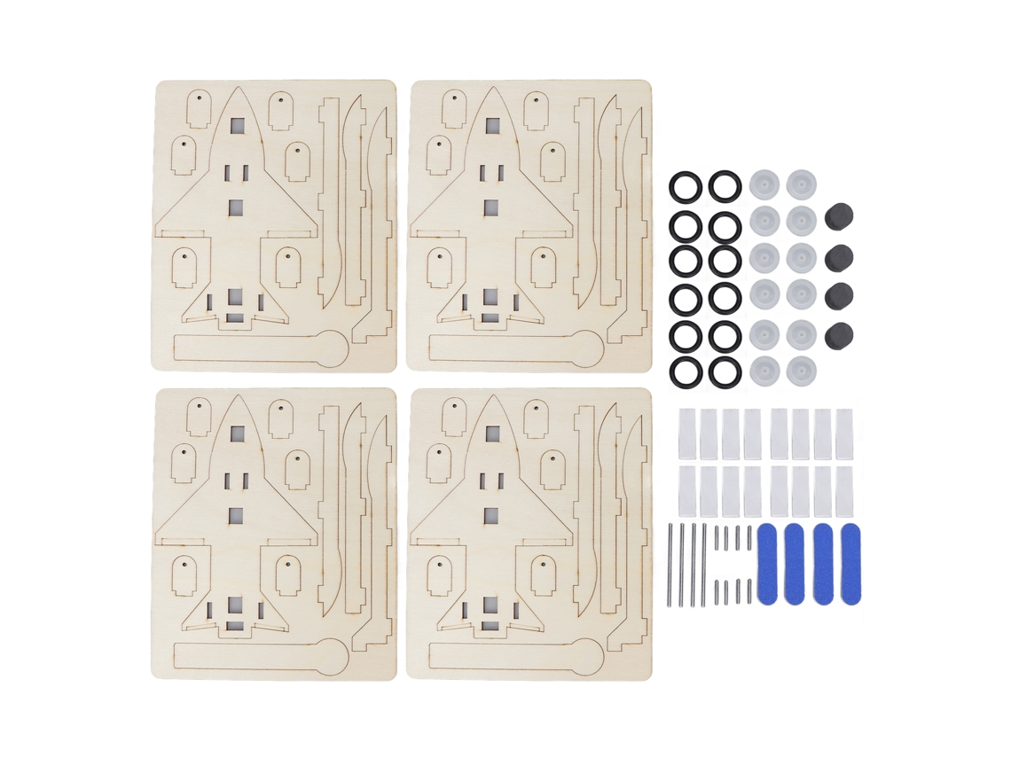 Conjunto de 4 Aviões Planadores Magnéticos WalshLXq para Montar - Brinquedo DIY para Crianças, Experimentos Científicos, Materiais Educativos, Artesanato em Madeira