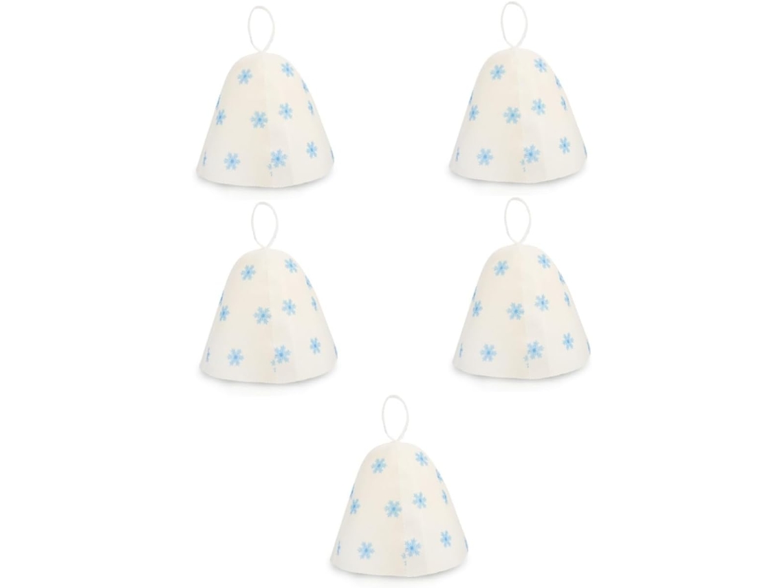 Conjunto De 5 Toucas De Sauna De Feltro Originais Para Mulheres, Para Banho, Tamanho Pequeno E Grande.