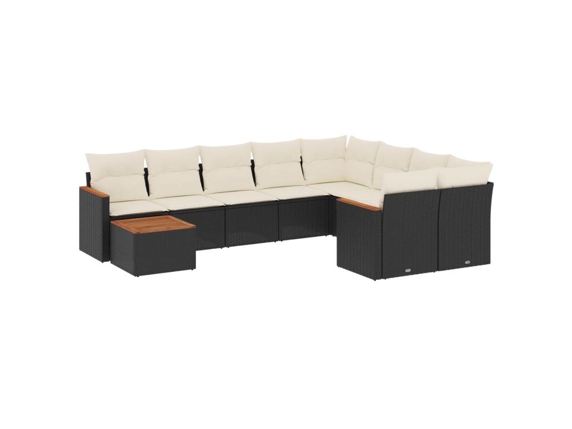 Garden Sofa Set, Garden Sofa Sets Vidaxl Preto Rattan / Vime (n/a)