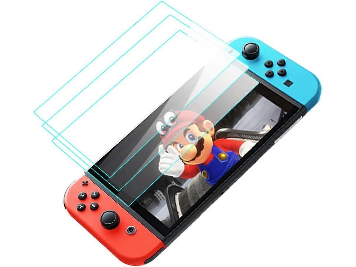 3 Unidades Capa Protetora Para Console Compatível Com Nintendo Switch Lite, Vidro, Dureza 9h, 6,2 Polegadas, Hd