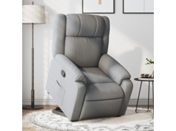 Vidaxl Poltrona Reclinável Elevatória Tecido Cinzento-claro