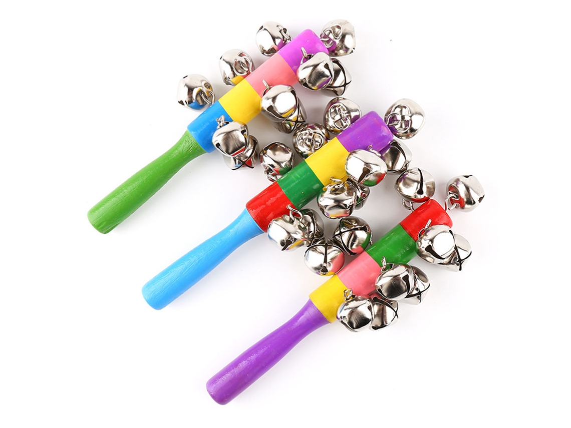 Mali 3pcs Brinquedos de Sino de Mão Natal Chocalhos Educativos para Bebês 0 2 Anos