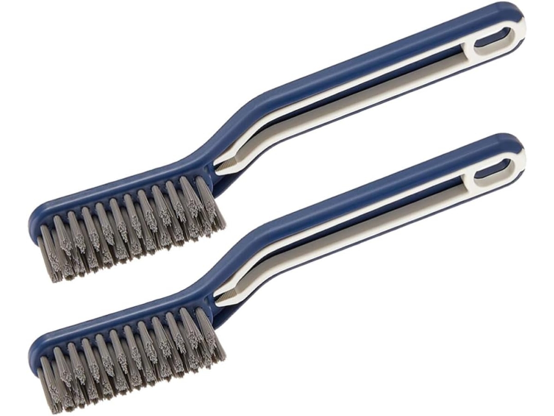 Conjunto De 2 Escovas Para Limpeza Janelas Com Cabo Longo, Cerdas Rígidas E Design Antiderrapante, Ideal Para Limpar