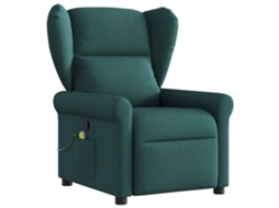Massage Recliner Chair, Massage Recliner Chairs Vidaxl Verde Tecido