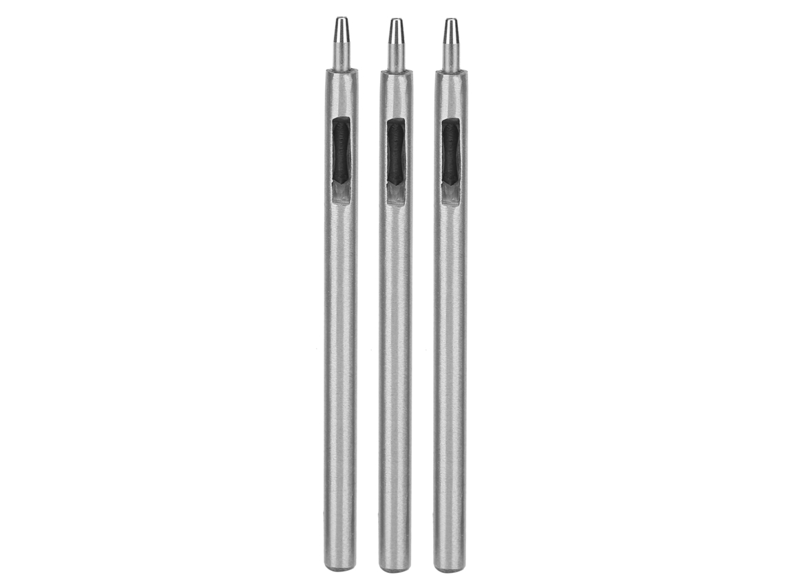 3pcs punção redonda aço liga ferramenta diy perfuração couro 1.5mm