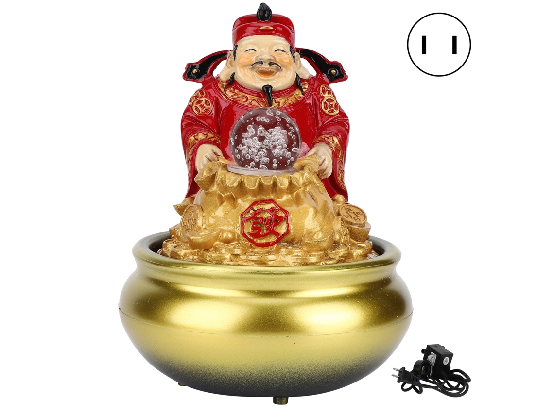 Fonte De Água Led Ornament Resina Decoração 110v Eua