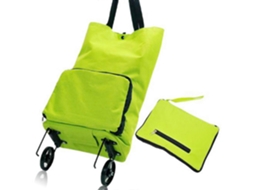 Sacola de Compras Dobrável com Rodinhas, 1 Unidade Verde GOKOCO