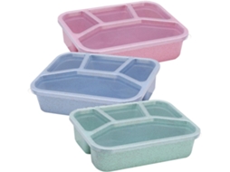 Conjunto De 3 Lancheiras Bento Showeroro Com Compartimentos, Recipientes Reutilizáveis Para Alimentos Em Pp, Compactos E