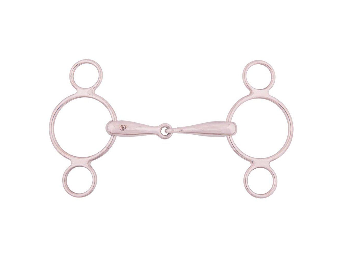 Br Single Jointed Three Ring Gag 18 Mm