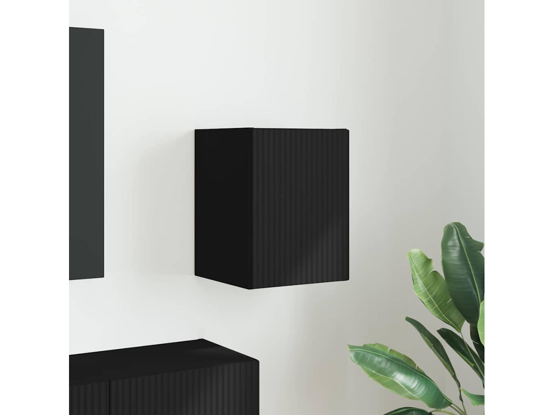 Vidaxl Armário De Tv De Parede 30 X 31 X 40 Cm Preto