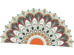 Adesivo Parede Mandala Removível Papel Decorativo Design Exclusivo Estar Quarto Escritório Adultos Sólida GOKOCO