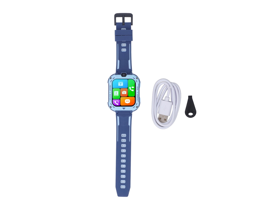 Walshlxq reloj Inteligente para Niños Con Gps Y Llamada Vídeo Bidireccional 4g Regalo de Cumpleaños Azul