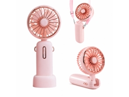 Mini Ventilador de Mão Rosa Recarregável 4800mah Mesa Alça YANYXR