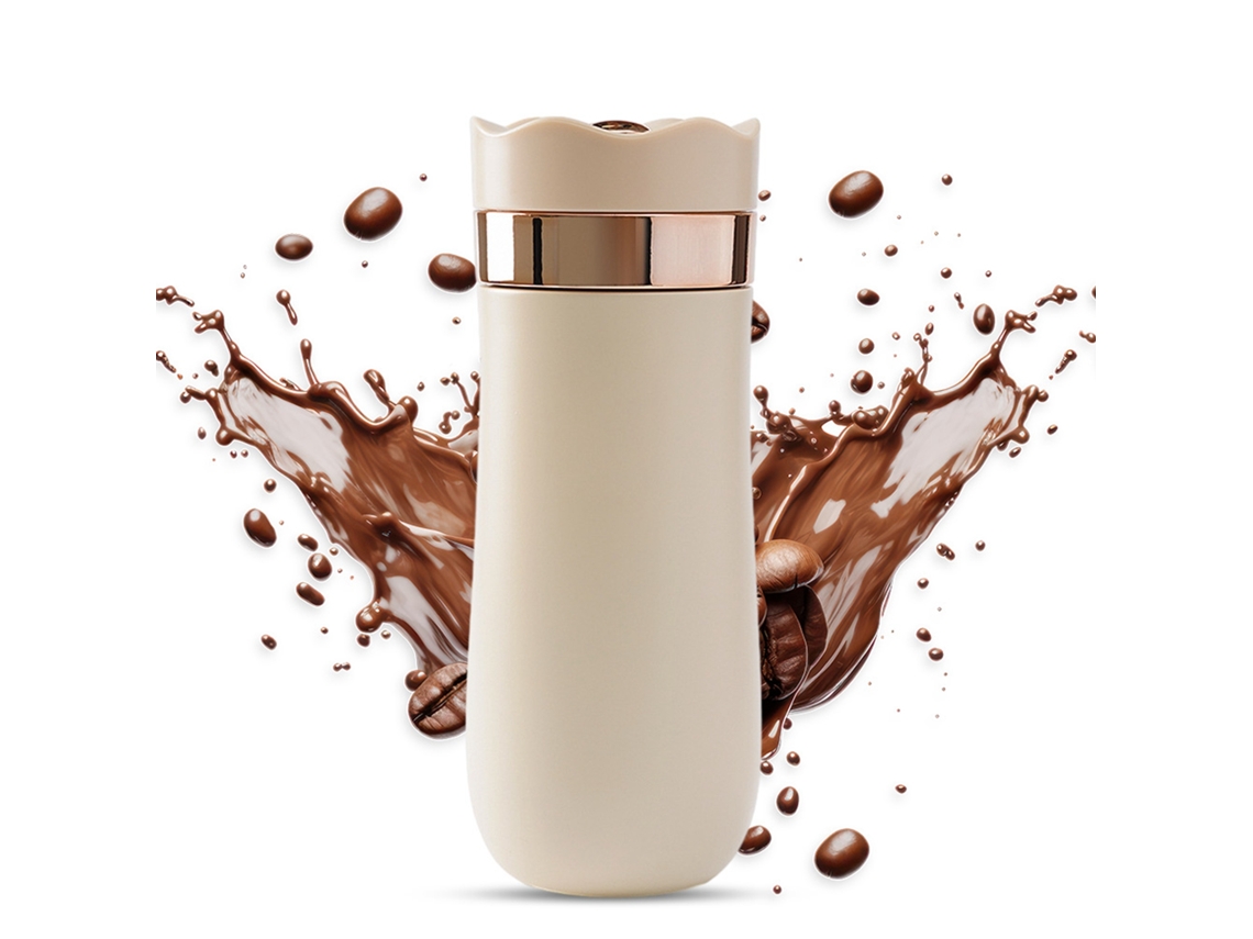 Cafeteira Viajem LAXISCREED 320ml Inox Isolada Sem Vazamento