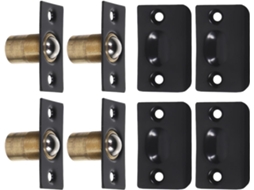 Conjunto De 4 Travas Porta Ajustáveis Gadpiparty Em Aço Inoxidável Com Placa Batente Para Escritório E