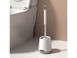 Escova Wc Com Suporte - Conjunto Escova Sanita - Plástico - Branco