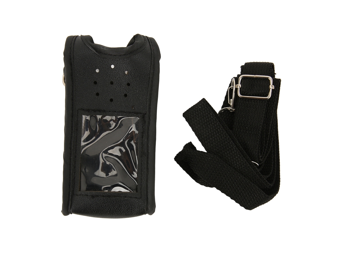 Capa Mali de couro PU para rádio walkie-talkie Baofeng UV-9R, com cordão