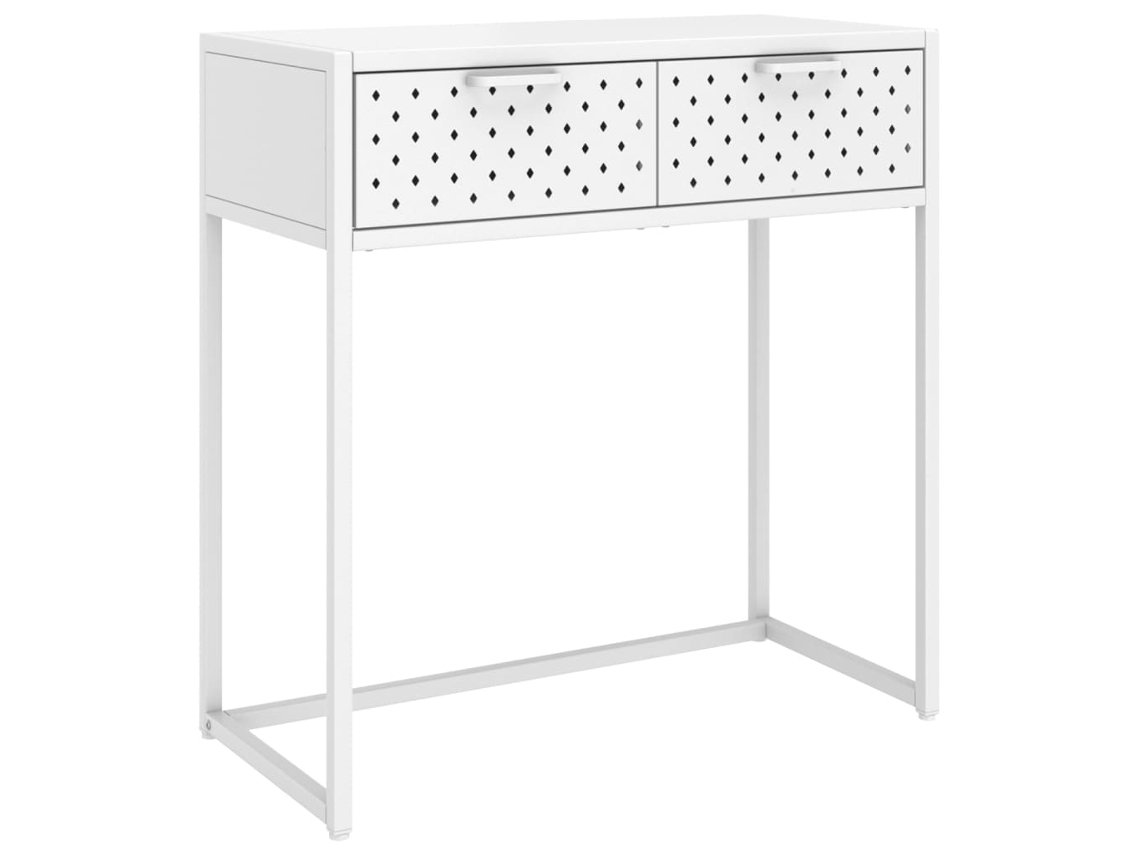 Mesa Consola 72x35x75 Cm Aço Branco MAISON EXCLUSIVE
