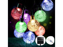 Cordão de luzes solares com 50 LEDs para uso interno e externo, 7 m Brilvibera