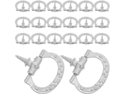 Conjunto De 20 Puxadores Anel Vintage Em Miniatura Para Armários E Portas, Em Liga De Zinco