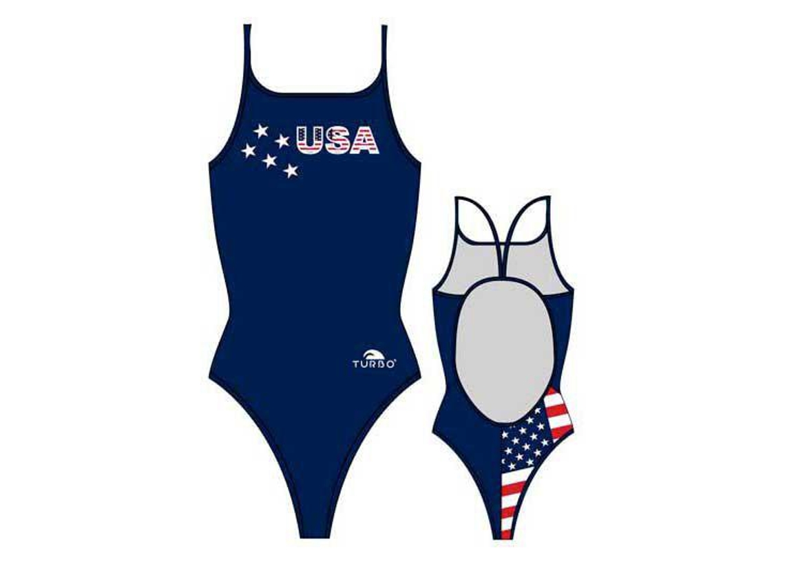 Fato de banho para Mulher TURBO Eua Azul para Natação (XXXXL)