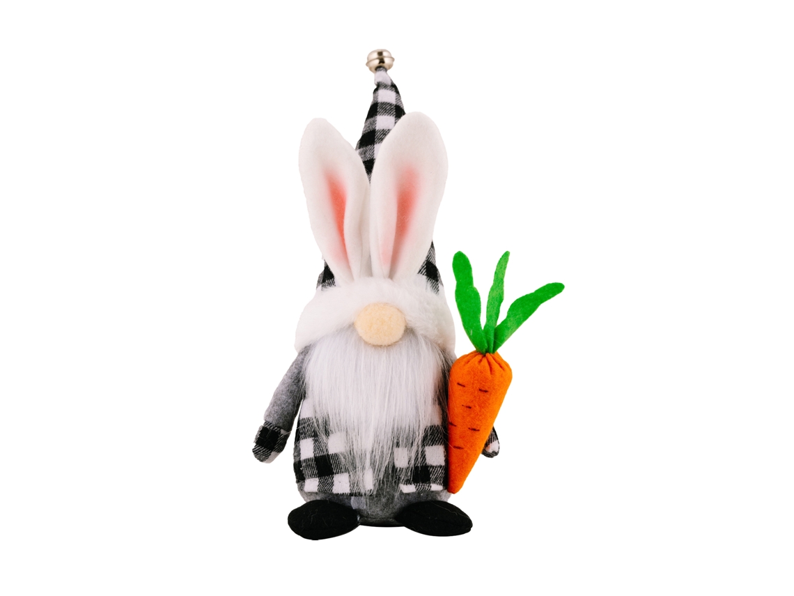 Boneca decorativa de páscoa para homens, estilo preto e branco em xadrez LAXISCREED