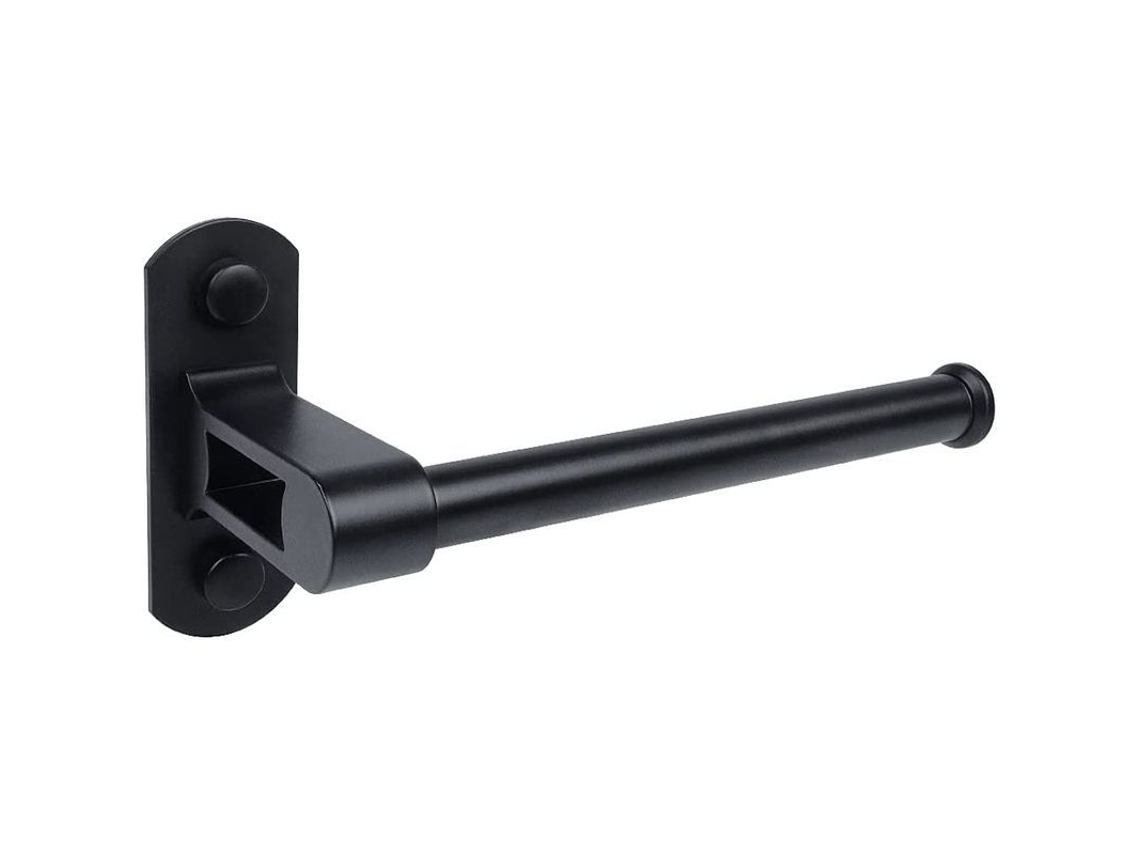 Anel de toalha Nova Line de parede, design quadrado, aço inox SUS304, preto mate, modelo EGK8009 b | S/MARCA