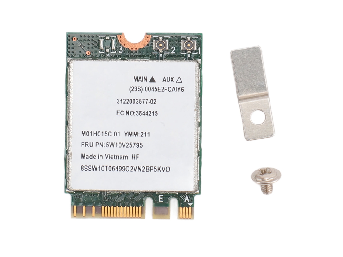 Cartão De Rede Sem Fio Dual Band 2.4/5ghz 867mbps Rtl8822ce Para Win 10 Luz Dourada