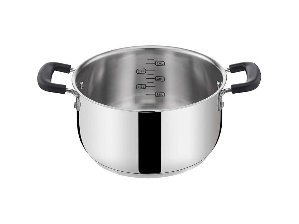 Casserola Haute Lagostina Pratique 20 Cm Aço 18/10 Indução Cinza