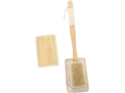 Escova De Banho Longa Bucha Natural, Escova Corporal Esfoliante Com Cabo De Madeira, Limpeza Profunda Para Pele Macia E