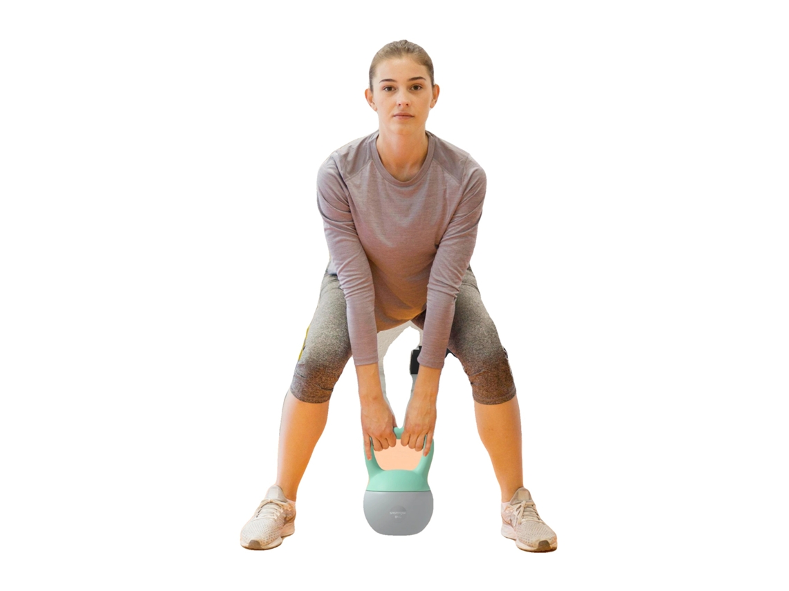 Kettlebell, Peso De 8 Kg, Cabo Antiderrapante, Hortelã