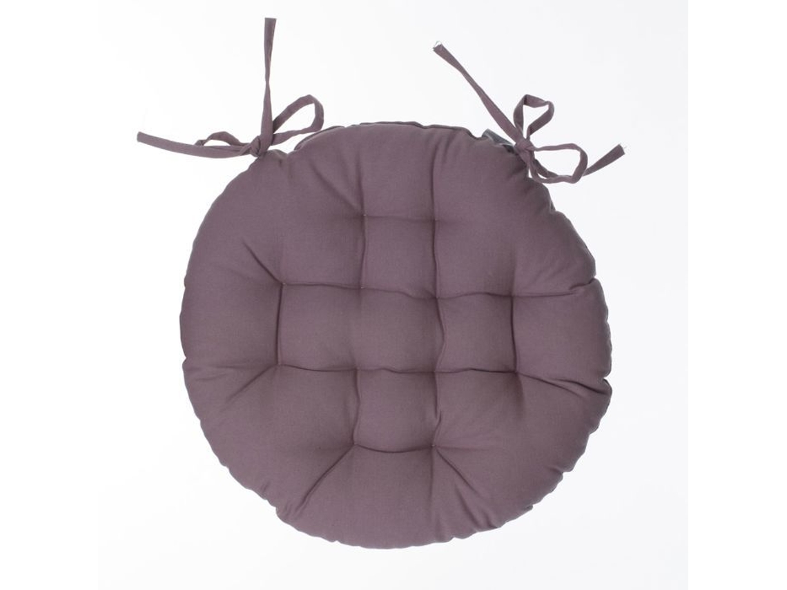 Atmosphera - Lote 2x Galette De Cadeira Redonda Alix - Diam. 38 Cm - Taupe