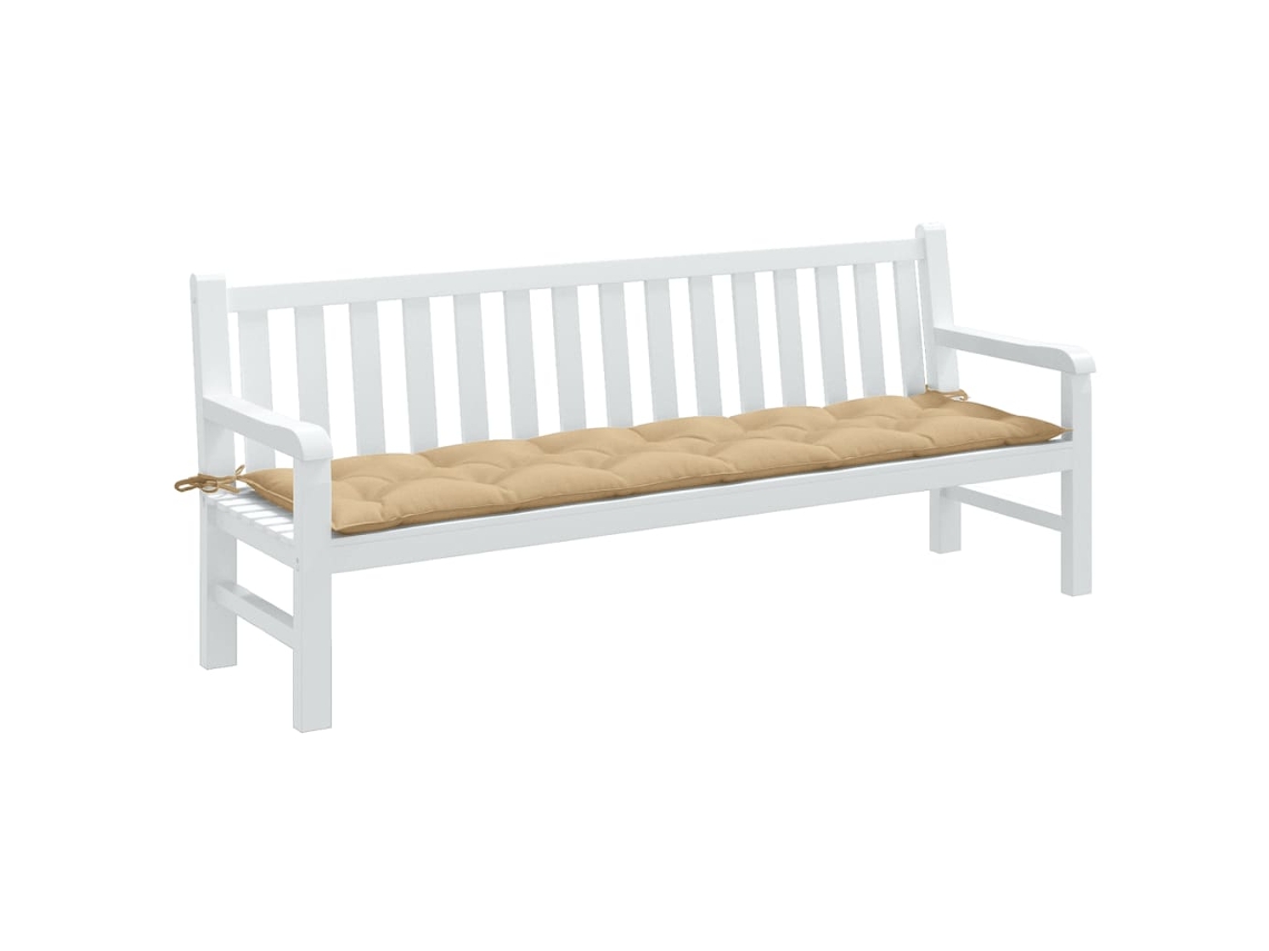 Vidaxl Almofadão Banco Jardim 200x50x7cm Mesclado Tecido Bege