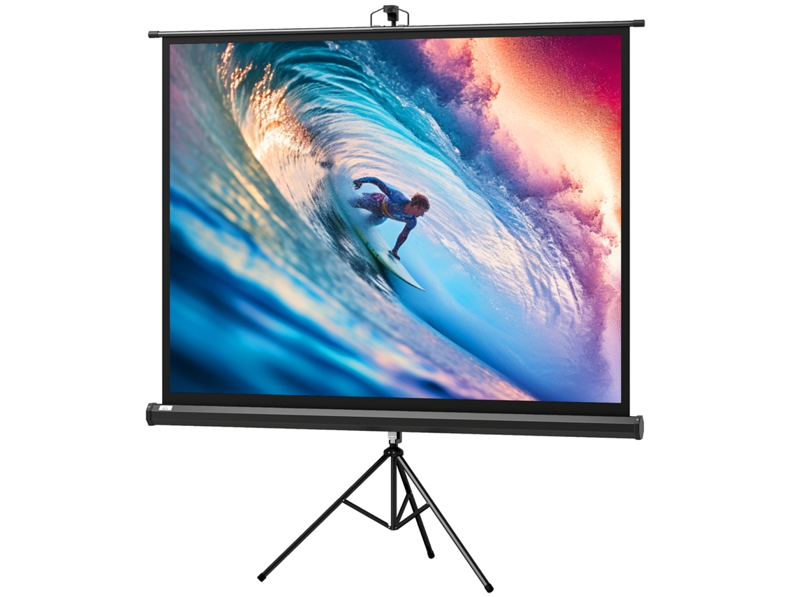 Tela De Projeção 84 Polegadas Com Tripé Ajustável, Display 4k Hd 4:3, Interna/externa