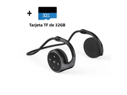 Fones de Ouvido Mp3 Sem Fio Bluetooth com Rádio Fm, Entrada para Cartão e Microfone. MDUG (preto + Cartão de 32 Gb)