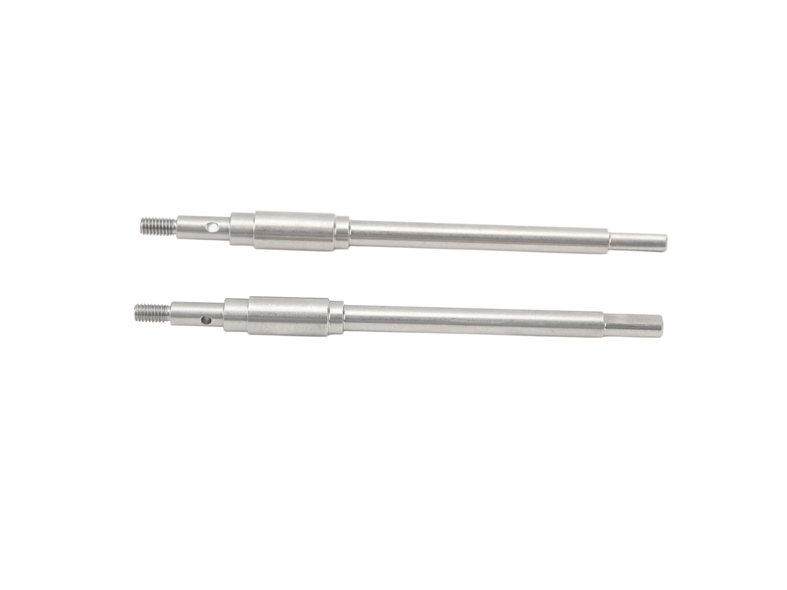Mali 2pcs Eixo de Eixo Traseiro de Aço Inoxidável para Carro Rc Fms 1/10 Explorer Mashigan Atlas Dachi e Outros Peças de Rc Prata