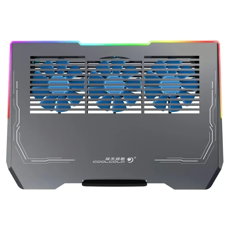 Base de Resfriamento para Laptop com Iluminação Rgb, 3 Ventoinhas, Adequada para Laptops de 12,1 a 17,3 Polegadas. MDUG (cinza)