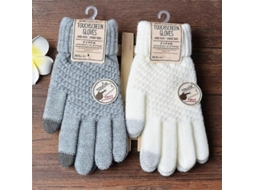 2026 guantes de Invierno para Mujer Con Pantalla Táctil Calientitos Tejidos Elásticos Mitones de Dedos Completos