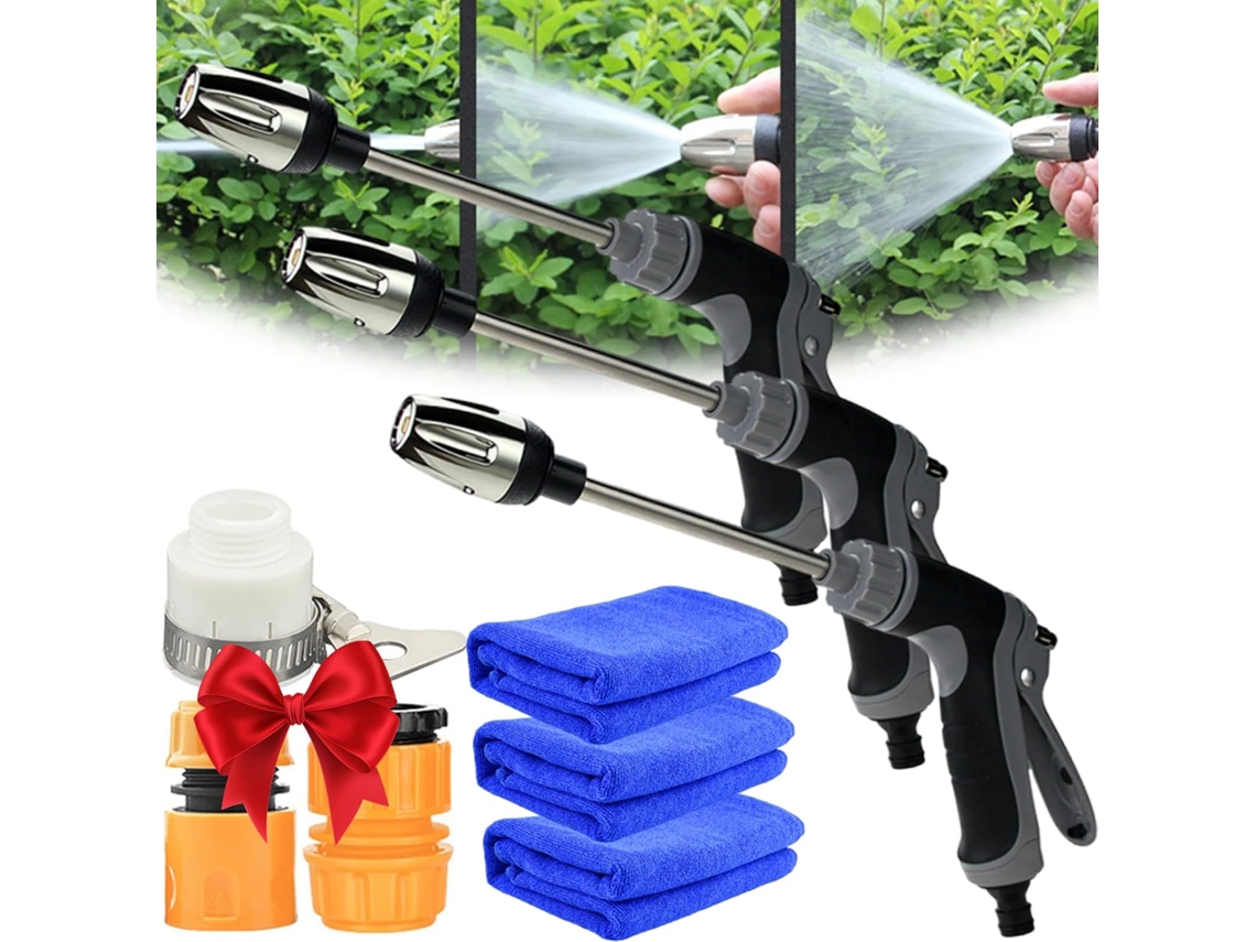 Lavadora de alta pressão Waterblitz: transforme qualquer mangueira em um jato de água com 3 conectores Vayotoy.
