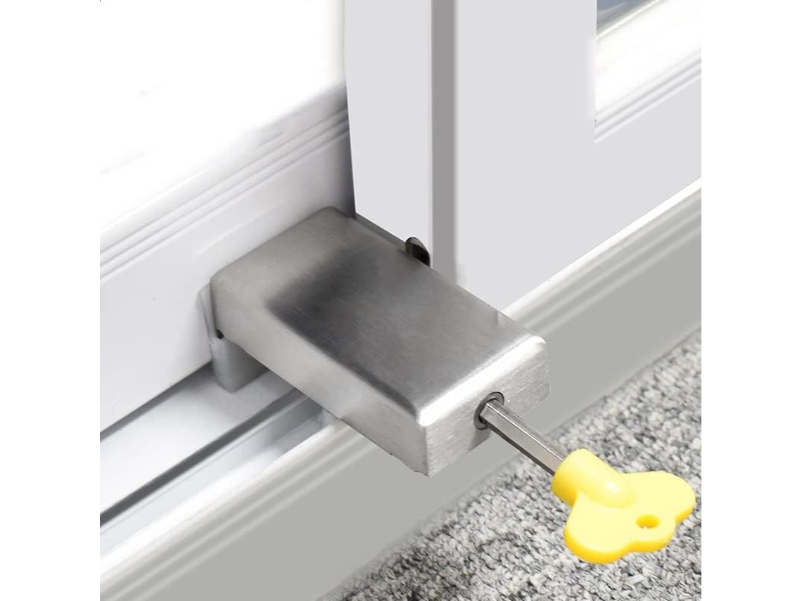 Trava De Porta Ajustável Para Janela, Antirroubo, Deslizante, Segurança Slowmoose