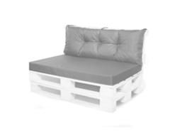 Almofada Palete Almofadas Sofá Jardim Assento 120X80 e Encosto 120X50Cm Cinzento/ Almofada para Paletes Interior/Exterior