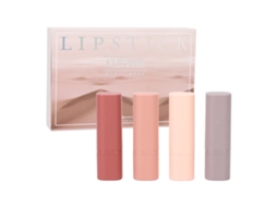 Kit De Batons De Lábios Para Mulher 4 Cores Longa Duração Hidratante Maquiagem Labial Presente 14.8g