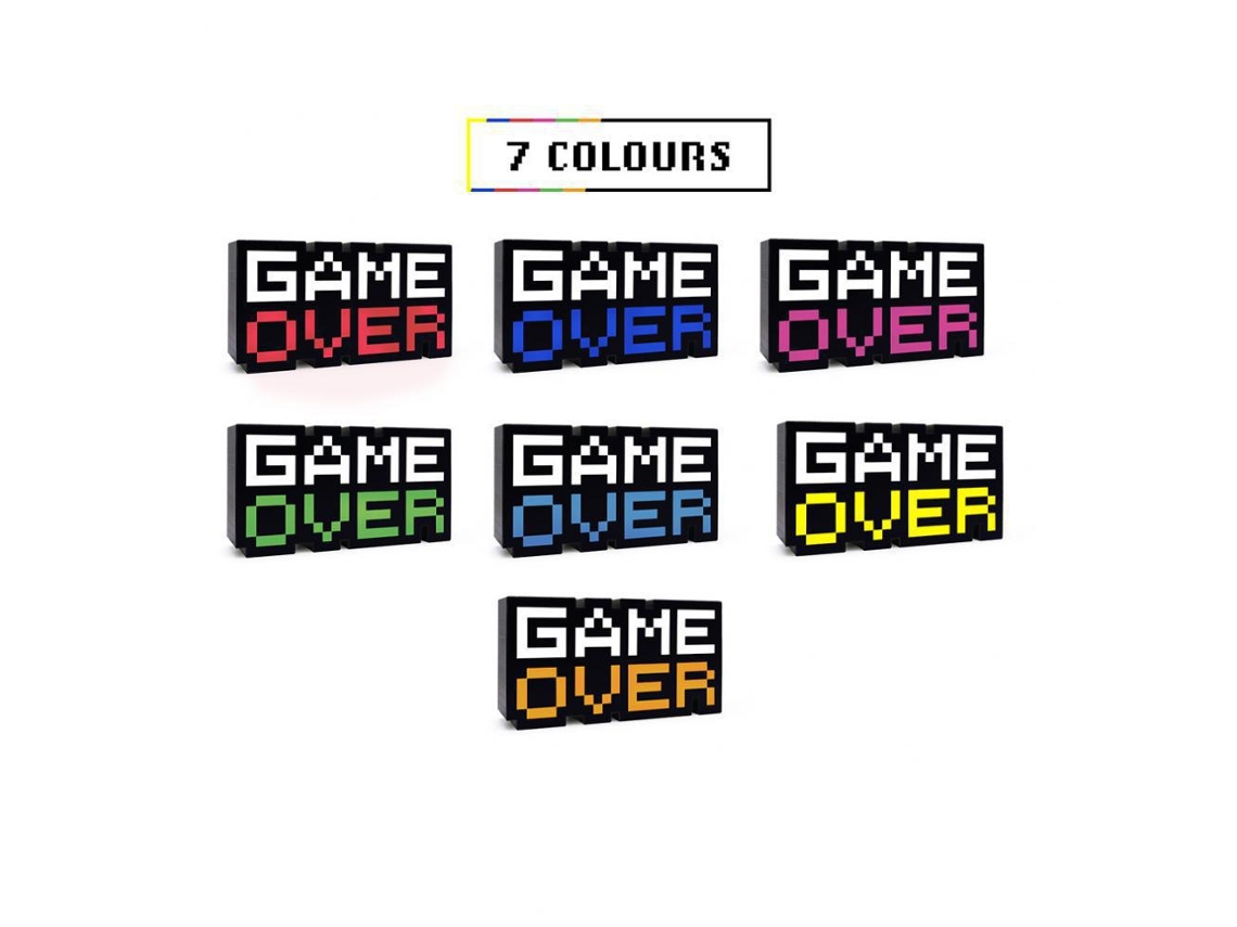 Luminária Paladone 'game Over', Multicolorida BRILVIBERA