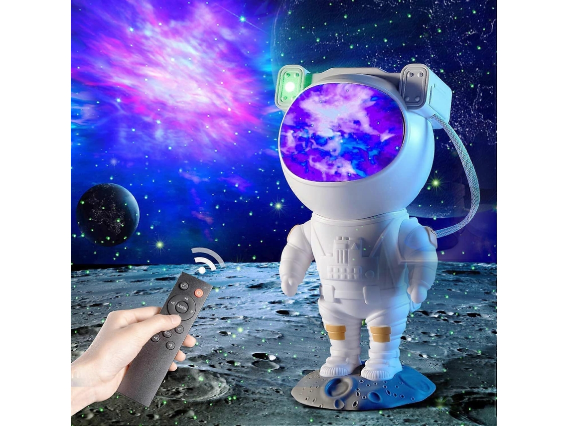 Rebe projetor de Galáxia Astronauta com Nebulosa, Temporizador e Controle Remoto, Luz Noturna Estrelada para Quarto e Teto